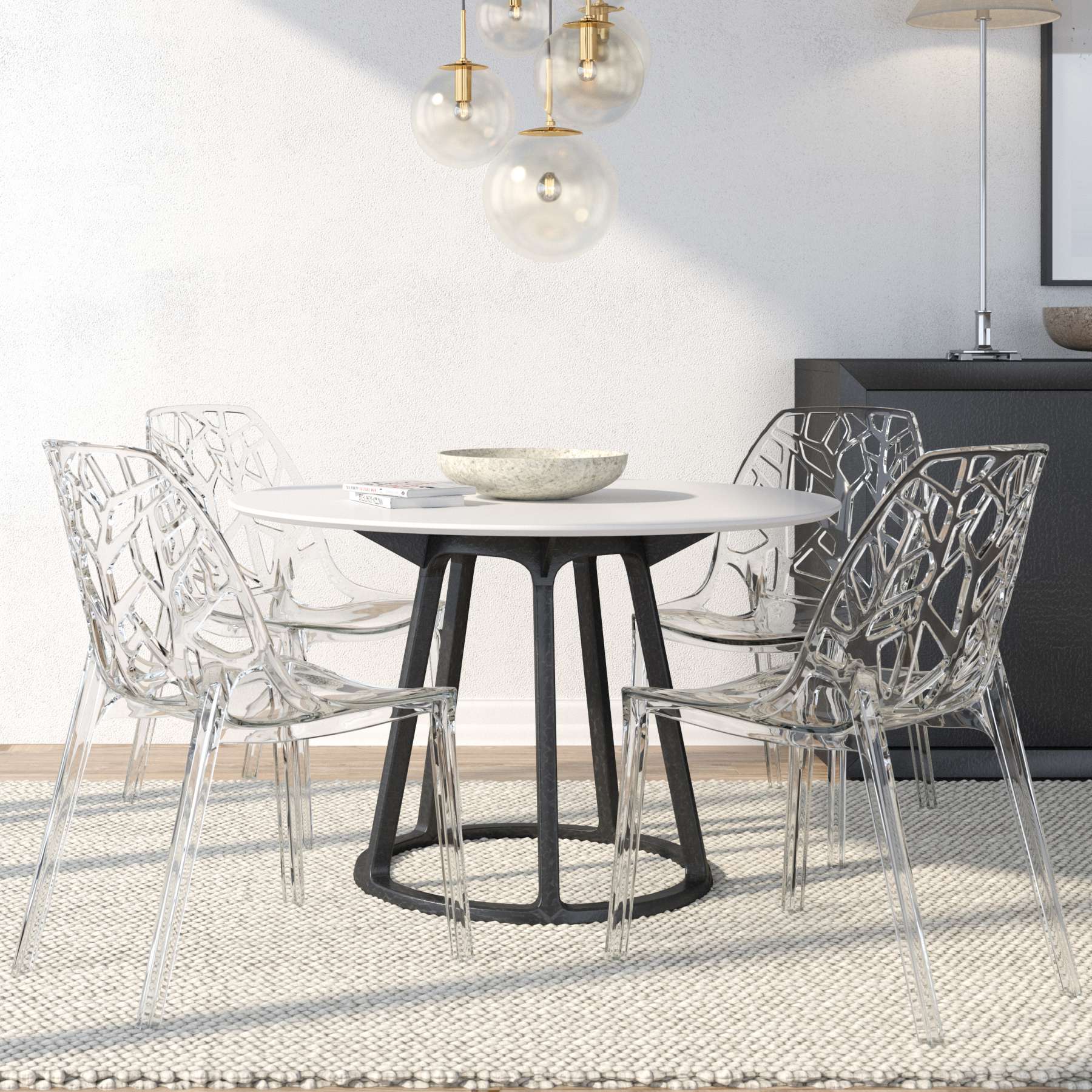 LeisureMod Modern Cornelia Dining Chair, Set of 4 | Dining Chairs | Modishstore - 9