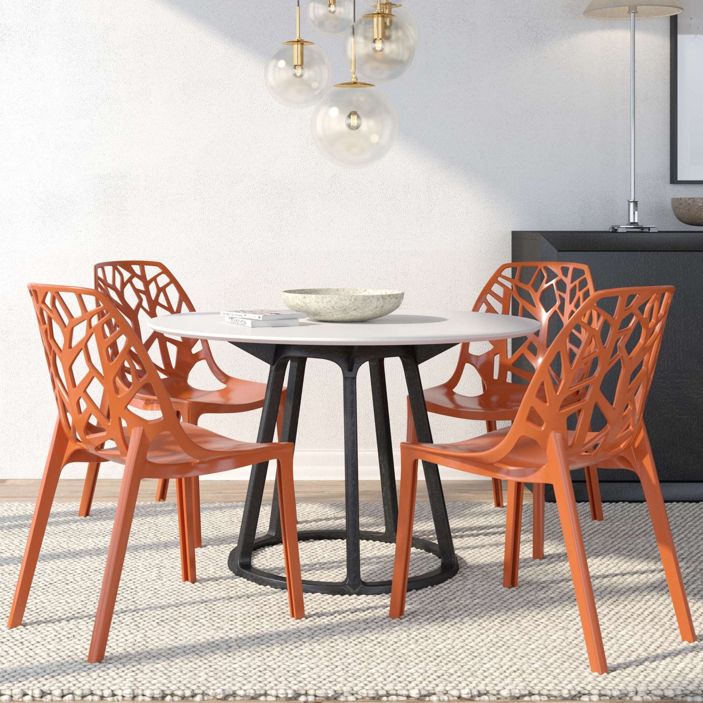 LeisureMod Modern Cornelia Dining Chair, Set of 4 | Dining Chairs | Modishstore