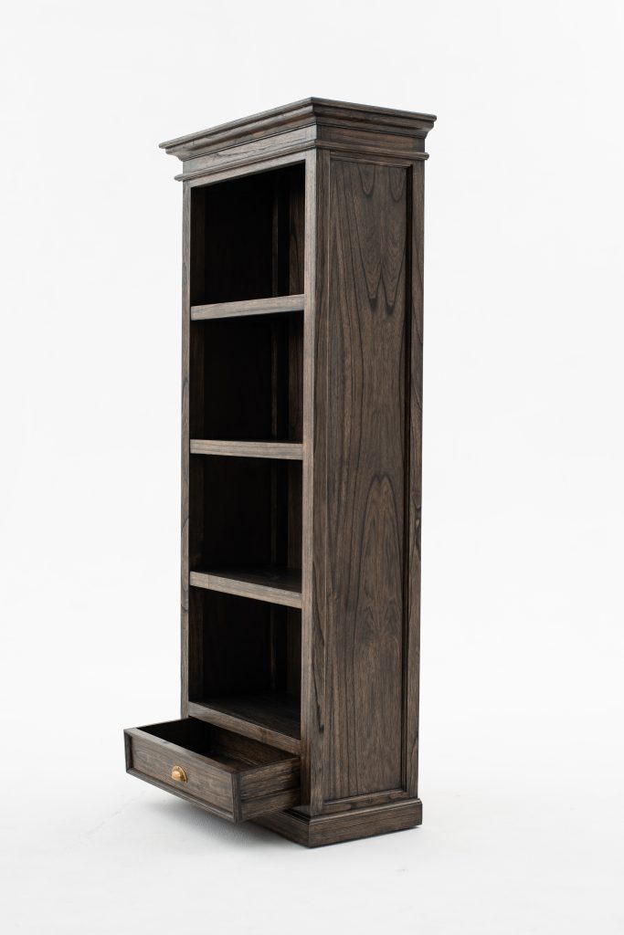 Bookcase with 1 Drawer By Novasolo - CA604BW | Bookcases | Modishstore - 5