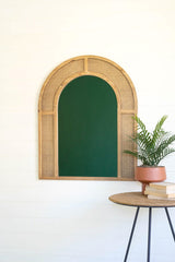 Woven Arched Rattan Framed Wall Mirror - Small By Kalalou