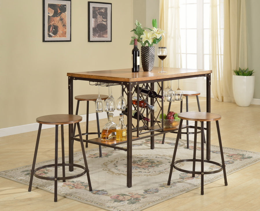 Baxton Studio Vintner Pub Set | Modishstore | Bar Furniture