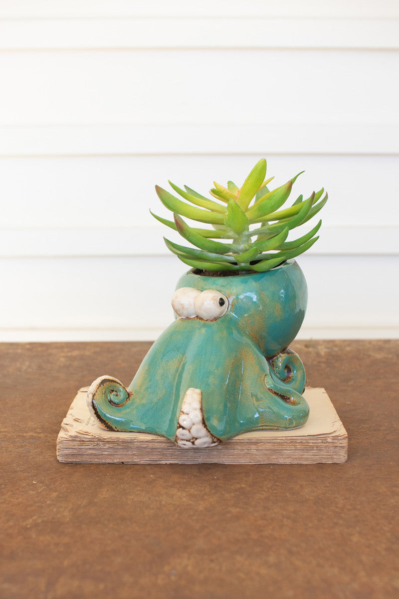 Ceramic Octopus Planter | Planters, Troughs & Cachepots |  Modishstore  - 2