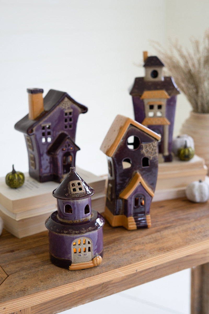 Set Of Four Ceramic Halloween Village By Kalalou | Decor | Modishstore - 6