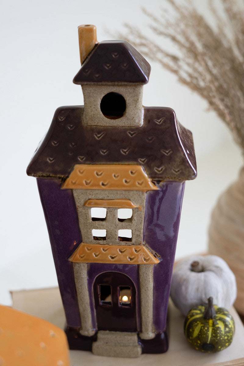 Set Of Four Ceramic Halloween Village By Kalalou | Decor | Modishstore - 5