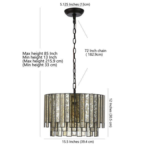 Safavieh Gresher Chandelier - Oil Rubbed Bronze | Chandeliers | Modishstore - 3