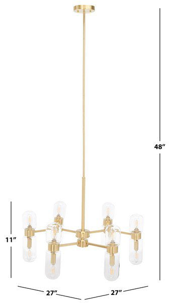 Safavieh Darragh Chandelier - Gold | Chandeliers | Modishstore - 3