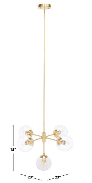 Safavieh Camaria Chandelier - Gold | Chandeliers | Modishstore - 3