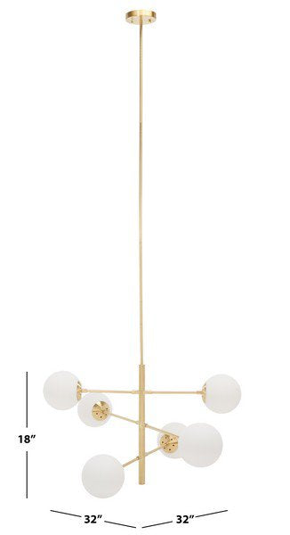 Safavieh Bassett Chandelier - Gold | Chandeliers | Modishstore - 3