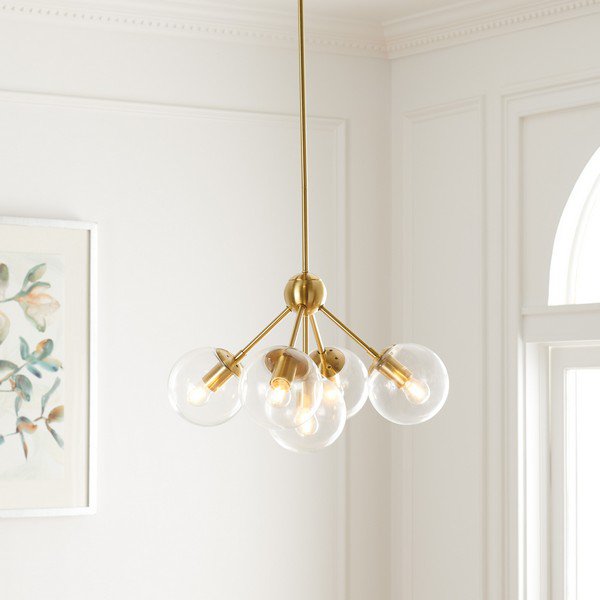 Safavieh Aderynn Chandelier - Antique Brass | Chandeliers | Modishstore