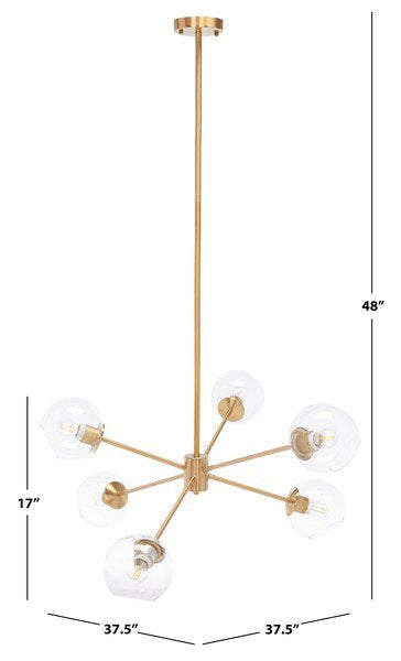 Safavieh Cantori Chandelier - Gold | Chandeliers | Modishstore