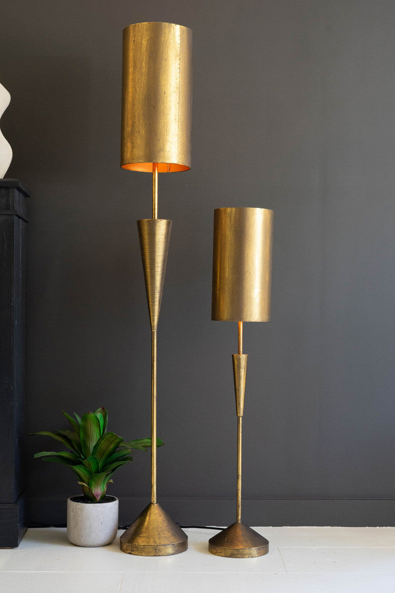 Antique gold shop floor lamps