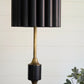 Antique Gold Table Lamp With Fluted Black Metal Shade By Kalalou | Table Lamps | Modishstore - 2