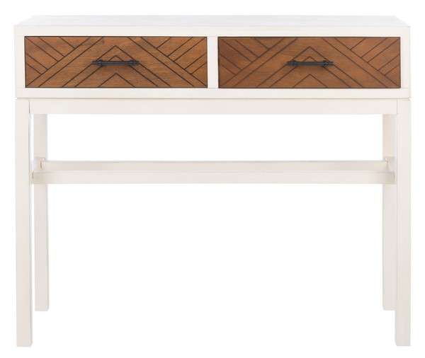 Safavieh Ajana 2 Drawer Console - Distressed White W | Console Tables | Modishstore