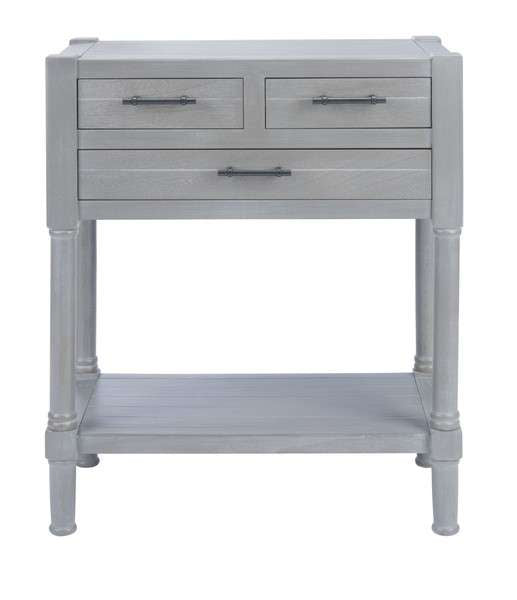 Safavieh Filbert 3 Drawer Console Table - White Washed Gray | Console Tables | Modishstore - 2