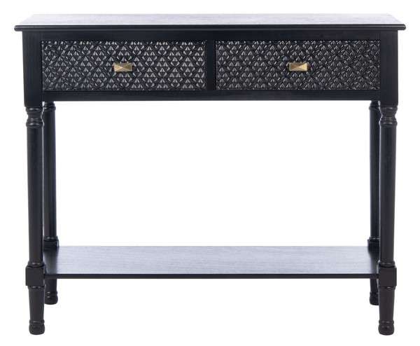 Safavieh Halton 2Drw Console Table - Black | Console Tables | Modishstore - 2