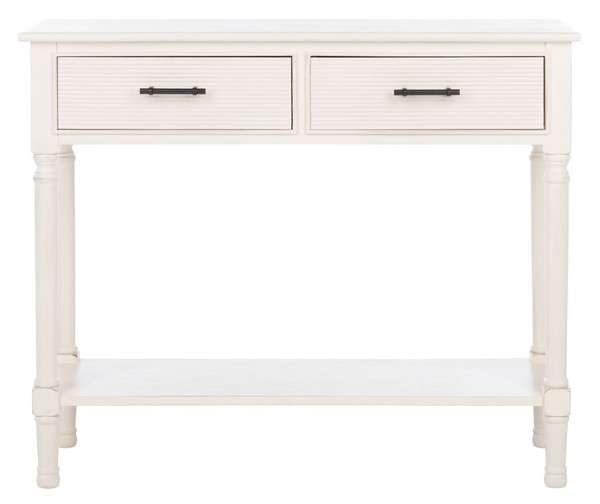 Safavieh Ryder 2Drw Console Table - Distressed White | Console Tables | Modishstore - 2