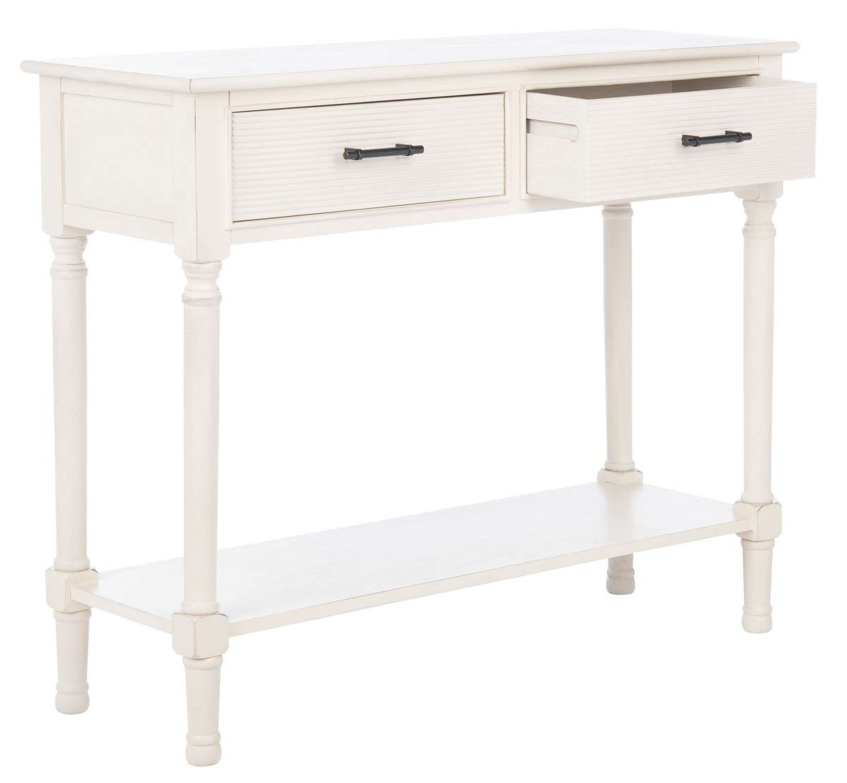 Safavieh Ryder 2Drw Console Table - Distressed White | Console Tables | Modishstore - 3