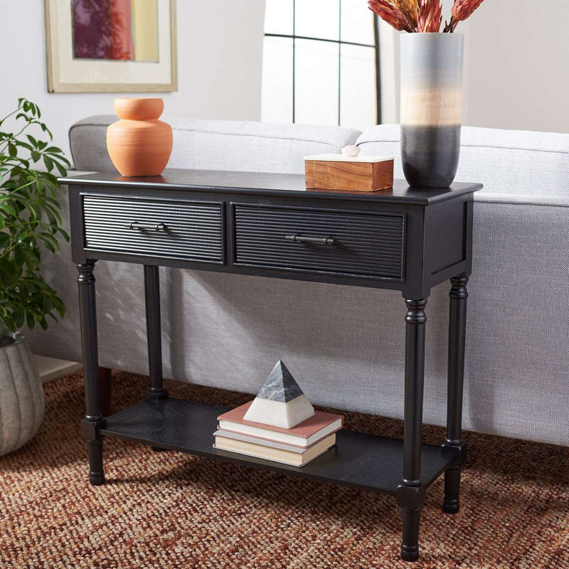 Safavieh Ryder 2Drw Console Table - Black | Console Tables | Modishstore