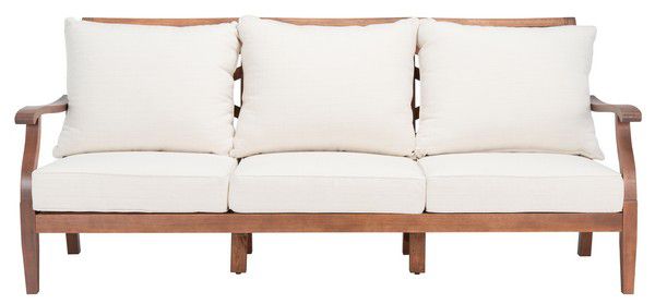 Safavieh Payden Outdoor 3 Seat Sofa - Natural | Outdoor Sofas, Loveseats & Sectionals | Modishstore - 2