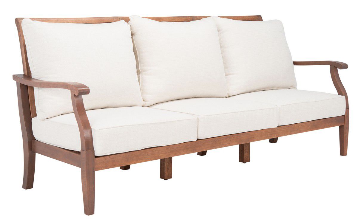 Safavieh Payden Outdoor 3 Seat Sofa - Natural | Outdoor Sofas, Loveseats & Sectionals | Modishstore - 3