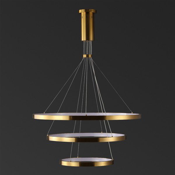 Safavieh Meranda 3 Tier Chandelier - Gold | Chandeliers | Modishstore - 3