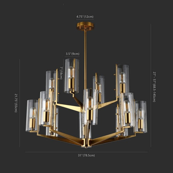 Safavieh Jennica Glass Chandelier | Chandeliers | Modishstore - 2