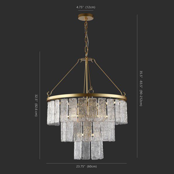 Safavieh Marjory 3 Tier Chandelier - Gold | Chandeliers | Modishstore - 3