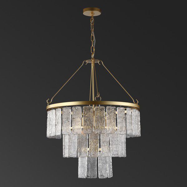 Safavieh Marjory 3 Tier Chandelier - Gold | Chandeliers | Modishstore - 4