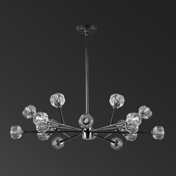 Safavieh Breyer Crstal Chandelier - Black | Chandeliers | Modishstore - 4