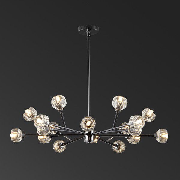 Safavieh Breyer Crstal Chandelier - Black | Chandeliers | Modishstore - 2