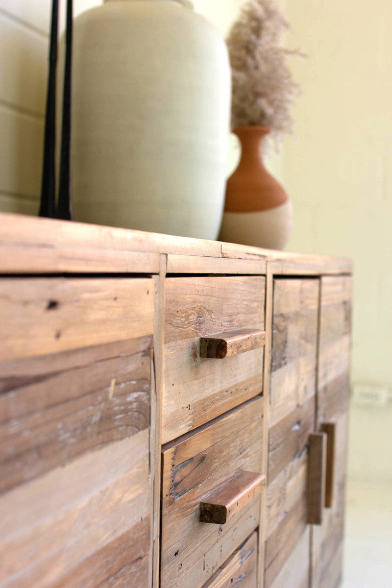 Wooden Chest With 4 Doors And 4 Drawers By Kalalou | Cabinets | Modishstore - 4