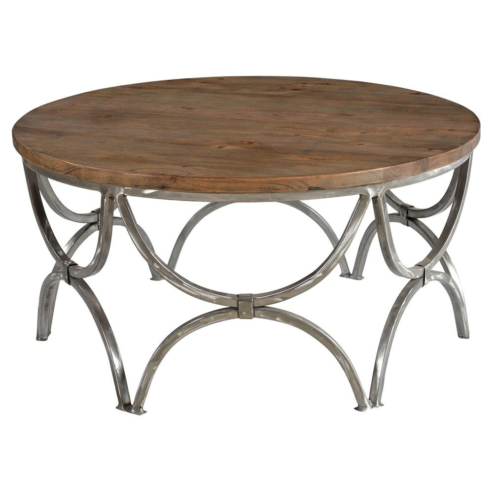 Crestview Collection Bengal Manor Mango Wood and Steel Round Cocktail ...