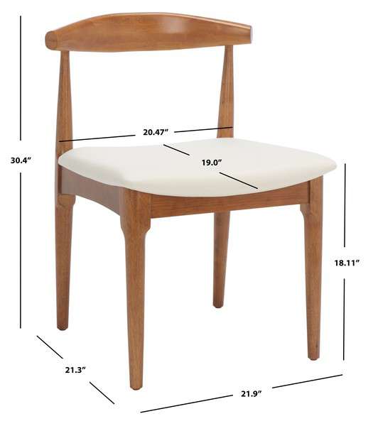 Safavieh Lionel Retro Dining Chair Set Of 2 - Walnut Body | Dining Chairs | Modishstore - 3