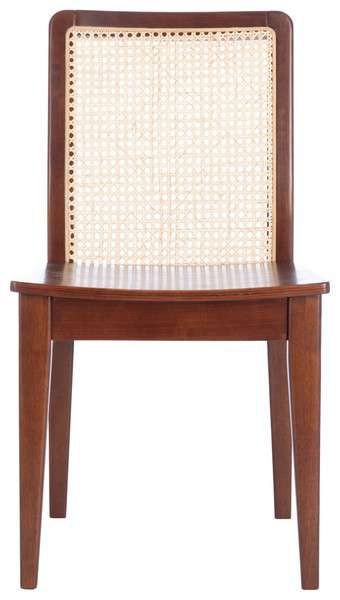 Safavieh Benicio Rattan Dining Chair Set Of 2 - Dark Brown | Dining Chairs | Modishstore - 2