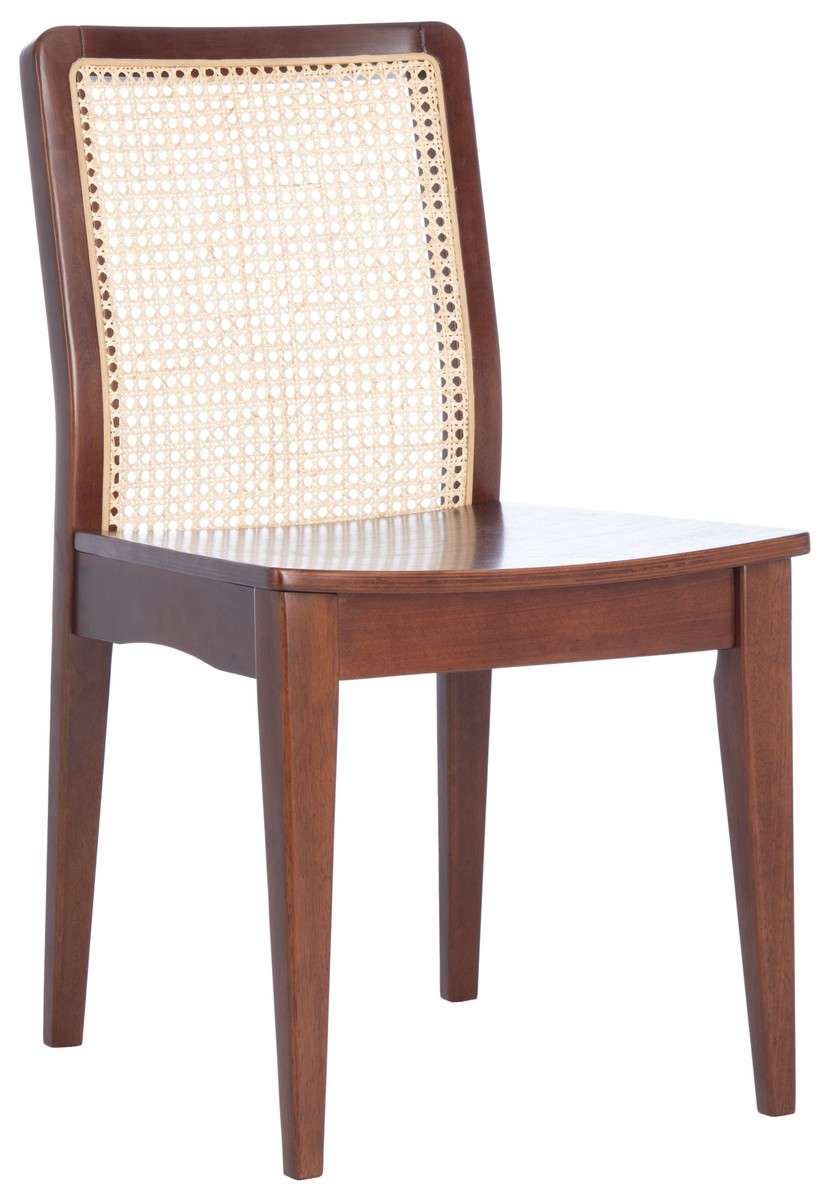 Safavieh Benicio Rattan Dining Chair Set Of 2 - Dark Brown | Dining Chairs | Modishstore - 4