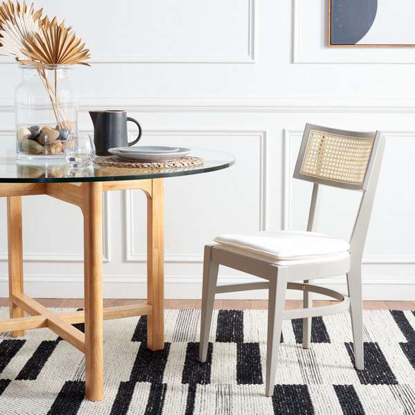 Safavieh Galway Cane Dining Chair - Gray | Dining Chairs | Modishstore