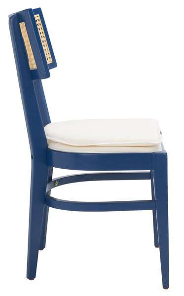 Safavieh Galway Cane Dining Chair - Navy | Dining Chairs | Modishstore - 3