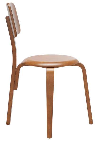 Safavieh Luella Stackable Dining Chair Set Of 2 - Walnut | Dining Chairs | Modishstore - 3