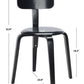 Safavieh Luella Stackable Dining Chair Set Of 2 - Black | Dining Chairs | Modishstore - 4