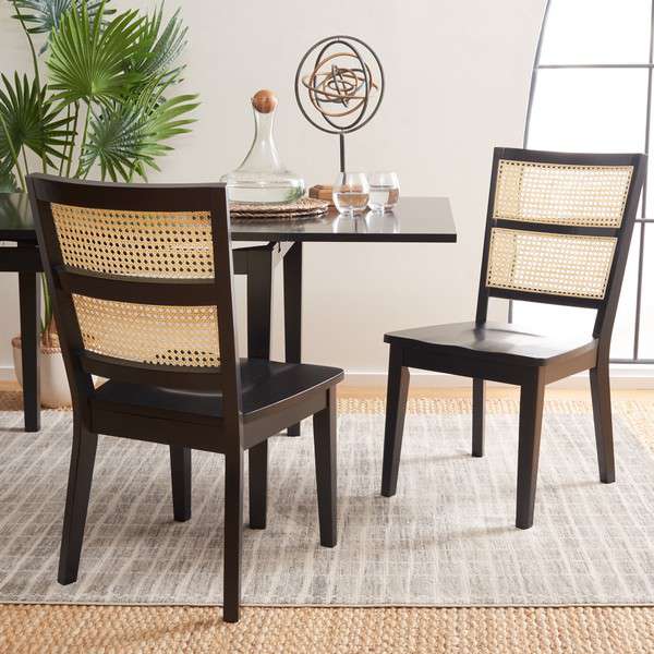 Safavieh Toril Dining Chair Set Of 2 - Black | Dining Chairs | Modishstore