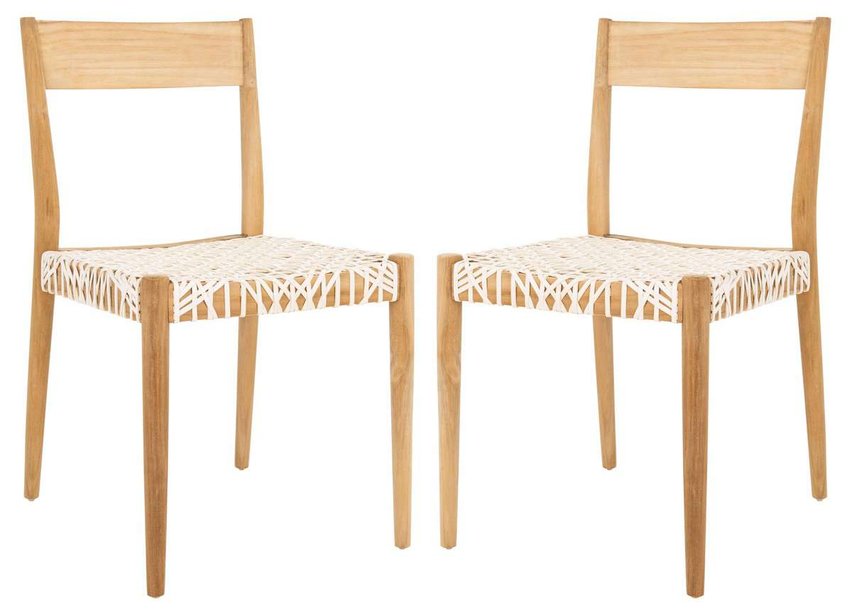 Safavieh Pranit Dining Chair Set Of 2 - White | Dining Chairs | Modishstore - 2