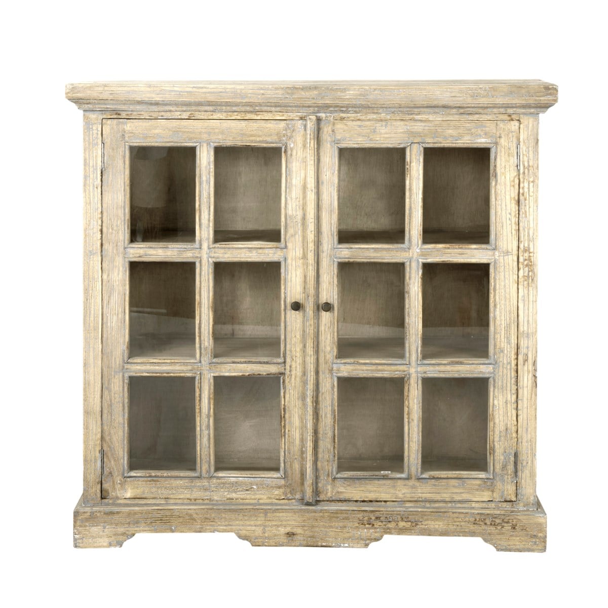 Promenade Mindi Wood Glass Pane 2 Door Cabinets by Jeffan