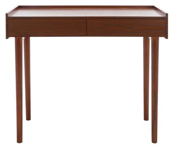 Safavieh Henley 2 Drawer Desk - Brown | Desks | Modishstore - 2