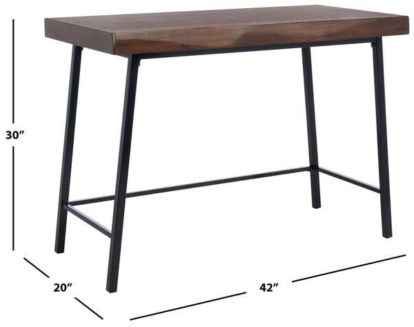 Safavieh Bernhart Desk - Walnut | Desks | Modishstore - 3