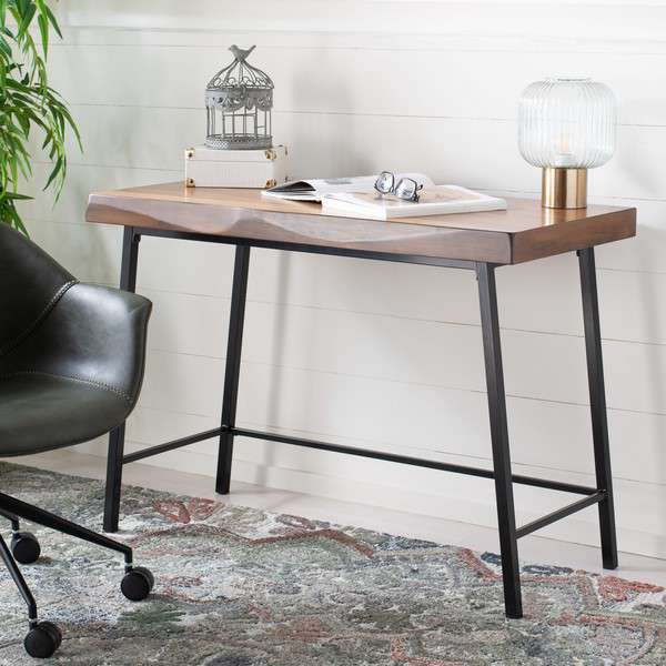 Safavieh Bernhart Desk - Walnut | Desks | Modishstore - 4