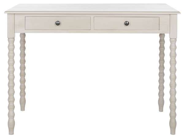 Safavieh O' Mara 2 Drawer Desk - Taupe | Desks | Modishstore - 2