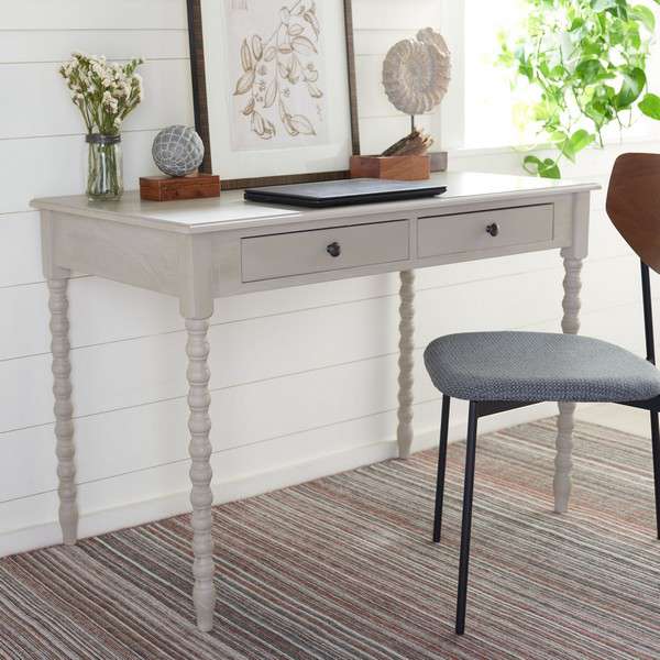 Safavieh O' Mara 2 Drawer Desk - Taupe | Desks | Modishstore