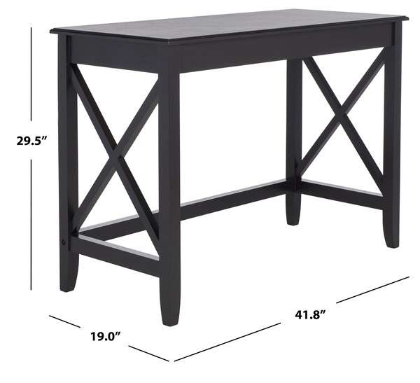 Safavieh Katelan Desk - Black | Desks | Modishstore - 4