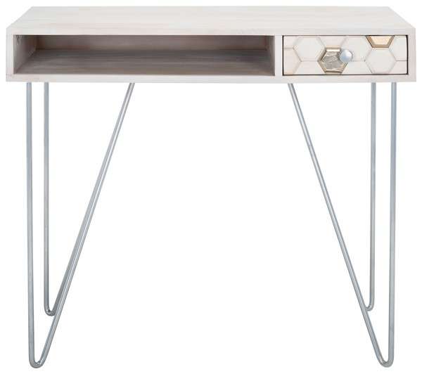 Safavieh Raveena Desk - White Wash | Desks | Modishstore - 2