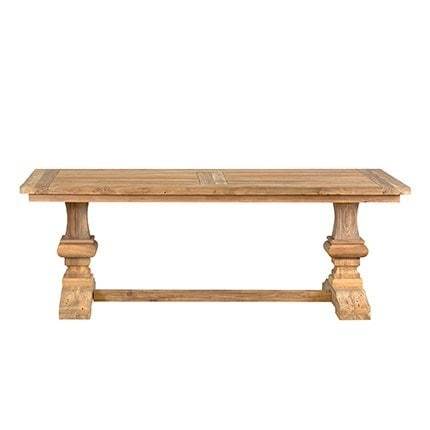 Concord Trestle Base Dining Table with Recycled Teakwood by Jeffan ...